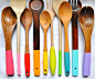 rainbow wooden spoons 10 Great Ways to Revamp Your Kitchenware with Less Than 50$