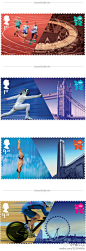 伦敦奥运会纪念邮票-表现形式/对比/真的很有想法~~~