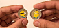 硬币艺术，Andre Levy 把自己出國旅行用剩的錢幣拿來塗鴉。
