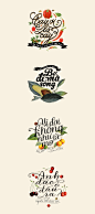 The Typotanical : The “Typotanical” is a combination of typography and botanical art. This is a typography project based on Vietnamese wordplay quotes using names of fruits and vegetables.For example, “Vì đời không như là mơ, nếu không đời sẽ rất là chua”