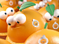 NARANJAS naranja orange food illustration octane vector c4d 3d render character