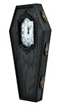 Black Victorian Gothic Coffin Wall Clock Halloween Home Decor: 