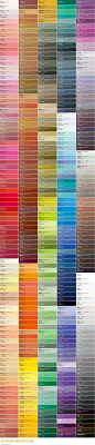 #花瓣爱创意#史上最强的设计师色谱合集！一张图告诉你！