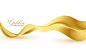 Stylish golden 3d wave abstract premium background