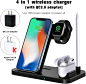 Amazon.com: 4 in 1 Wireless Charger, QI Fast Wireless Charging Stand for Apple Watch Se/6/5/4/3/2/1& Air pods & Apple Pencil, Compatible with iPhone 13 12 11/ Pro/XS/X/SE/8/Samsung(with QC3.0 Adapter) : Cell Phones & Accessories