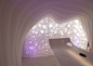 Kotaro Horiuchi creates a Paper Cave inside his architecture studio : Japanese architect Kotaro Horiuchi has created a white cave-like space in his office by hanging sheets of glass fibre paper from the ceiling.