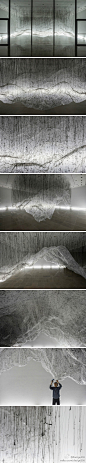 【90Vision视野】日本艺术家大西康明装置作品Reverse of Volume RG在美国莱斯大学艺术馆展出。www.design360.cn