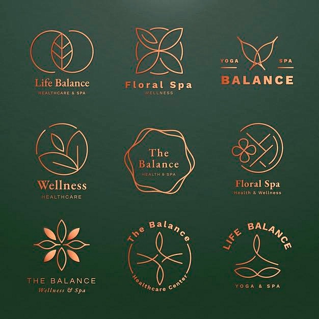 美容spa瑜伽花朵logo标志矢量图素材