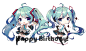 miku＆miku V4X~ 10th Happy Birthday！ miku十周年生日快乐！「Happy birthday！miku！」  Pixiv ID：64711668  瑛（可放大）