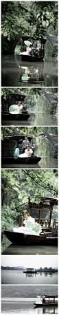 #最杭州的婚纱照#这组是小编见过的最杭州的婚纱照，说不上为什么，但确实真真切切得唤起小编小时候魂绕梦牵的梦想--长大了一定要来杭州。那时候，对杭州的记忆大概就是这些：游船、小桥、平静的湖面，笑靥如花的过客。