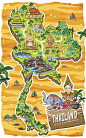可爱的泰国旅游地图