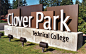 Clover Park Technical College : When Clover Park mentioned that its graduates build wings for Boeing, we designed these origami-inspired, folded metal sign elements.