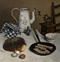 Charles Lebon - Still Life [Waterhouse & Dodd, London & New York City - Oil on canvas, 80 x 80 cm]
