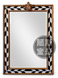高档玄关镜防水浴室镜装饰镜梳妆镜卫浴镜子黑白边框金色欧式壁炉-淘宝网