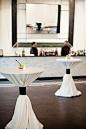 cocktail tables -@Amy Lyons Lyons Roeters what do you think of these, we could use MOPS table clothes.: 