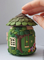 Polymer clay jar house - amazing details!!