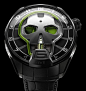 HYT Skull Watch Is Cool, Does Not Indicate Minutes - by Ariel Adams - see and read more about it on 爪儿发现 | zhuaer.comaBlogtoWatch.com "If you are a bit confused by how to read the brand's newest watch - then worry not, so was I. What you need to know