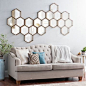 Katy Metal Hexagons Mirror