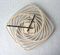 Unique and amazing looking wood wall clock. Made inspiring bu squares, dancing squares :) Made of natural birch plywood. Cut and engraved with laser,