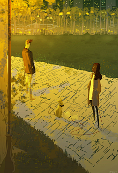 花了个羽采集到温暖人心的插画 | Pascal Campion