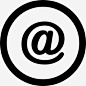 社会的电子邮件的圆形按钮图标 https://88ICON.com 社会 标志 符号 界面 电子邮件 邮件 阿罗瓦 metrize