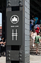 Pentagram designed the signage for the finished High Line. The logo, originally designed for Friends of the High Line, became the symbol of the park itself.
