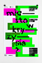 15张文字海报！Marta Gawin 是来自波兰的平面设计师，她的设计作品在对文字编排、色彩和形状的运用得十分精妙（martagawin.com） ​​​​
