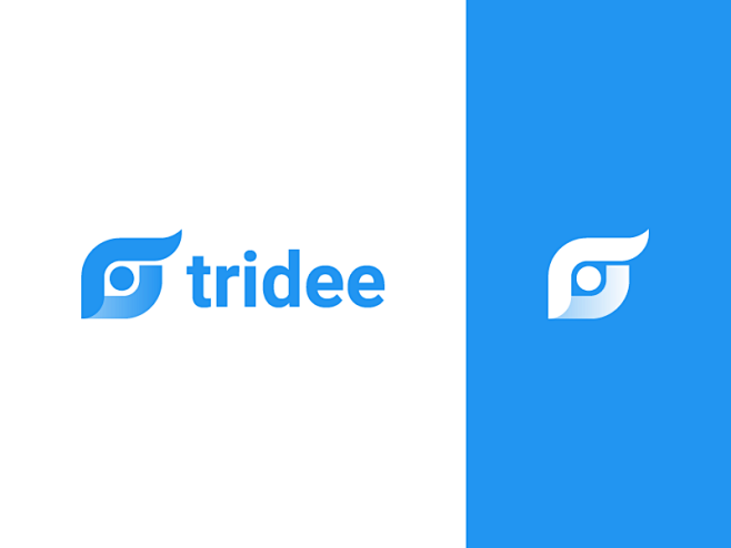Tridee Logo隐藏的消息简单的标...