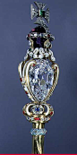 Queen Elizabeth's Royal Scepter.  The Star of Africa diamond sits in the Royal British Scepter over 530cts!