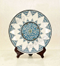 清新蓝白陶瓷装饰盘