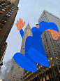 alva skog 大胆多彩的巨人插画纽约纽约摩天大楼