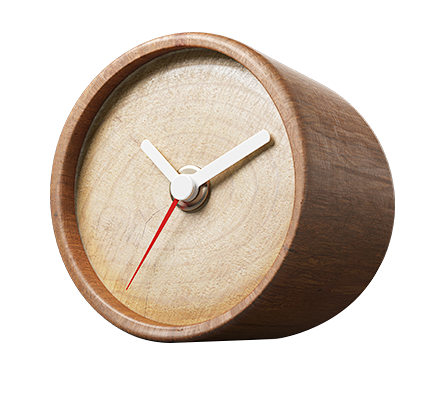 闹钟素材-木头实木闹钟