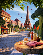 Paris Boulevard : Commissioned by Edouard Cointreau for the Gourmand International Paris cook book festival.