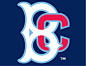 Brooklyn Cyclones Cap Logo (2001) - A white B and a red C interlocking with a light blue outline on navy