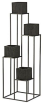 Quadrant Plant Stand with Four Planters - modern - outdoor planters - - by Crate