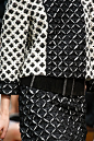 Innovative textiles design for fashion with 3D structural tile patterns using cut, fold & repetition - fabric manipulation; monochrome origami fashion // Chanel