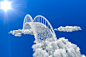 创意拱桥云朵图片素材-图片-视觉中国下吧