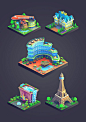 City Island: Airport game graphics by Ugis Brekis, via Behance