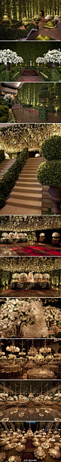 #婚礼布置# 白色鲜花和绿色装饰的梦幻婚礼 http://t.cn/zRpwgVz (共10张图片)