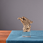 美式风格动物摆件 样板房别墅老鹰孔雀摆件铜水晶饰品创意中式-善木良品