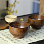 日式实木手工山枣木碗/小汤碗 儿童碗宝宝碗 面碗
