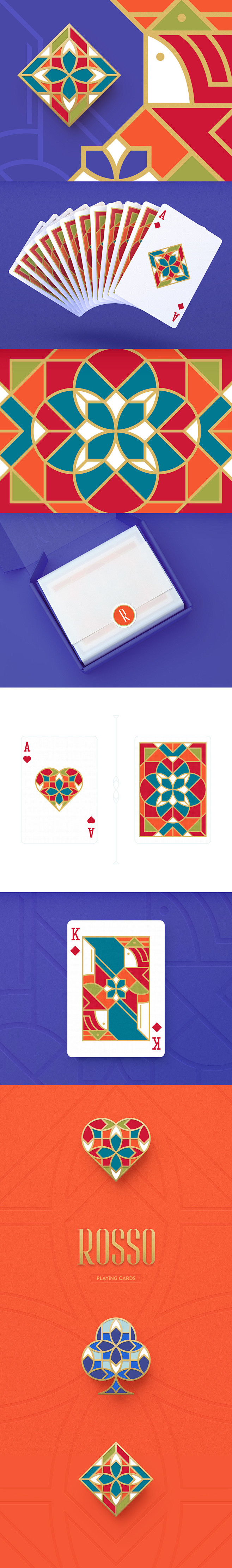 Playing cards flat d...