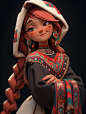 AI-20230420_03 Stylized Tibetan girl