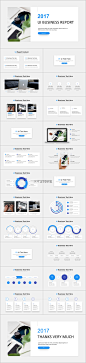 【UI风格 第1弹】简约清新通用商务报告模板|蓝色PPT模板 #色彩# #排版#