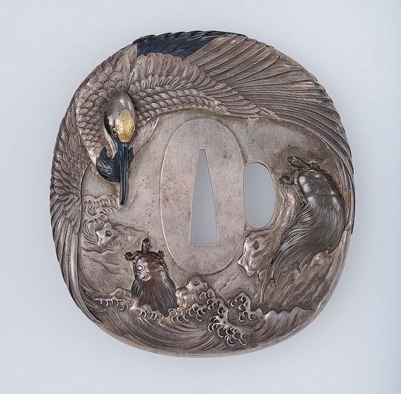 Tsuba with design of...