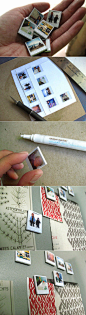 DIY mini polaroid magnets
