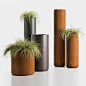 R De Castelli, Cohiba metal planters, 2011.: 