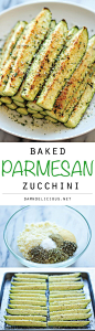 Baked Parmesan Zucchini - Crisp, tender zucchini sticks oven-roasted to perfection. It's healthy, nutritious and completely addictive!: