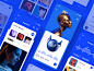 Smart Music App 3 web design clean smart app sketch blue music app ui app