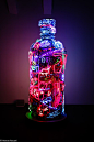 Neon by artist Nam June Paik at the Vodka Museum in Stockholm: 